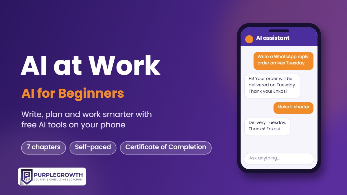AI at Work: AI for Beginners
