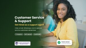 Customer Service and Support course: smiling support agent with a headset