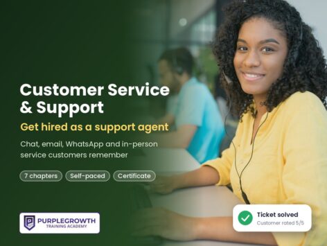 Customer Service and Support course: smiling support agent with a headset