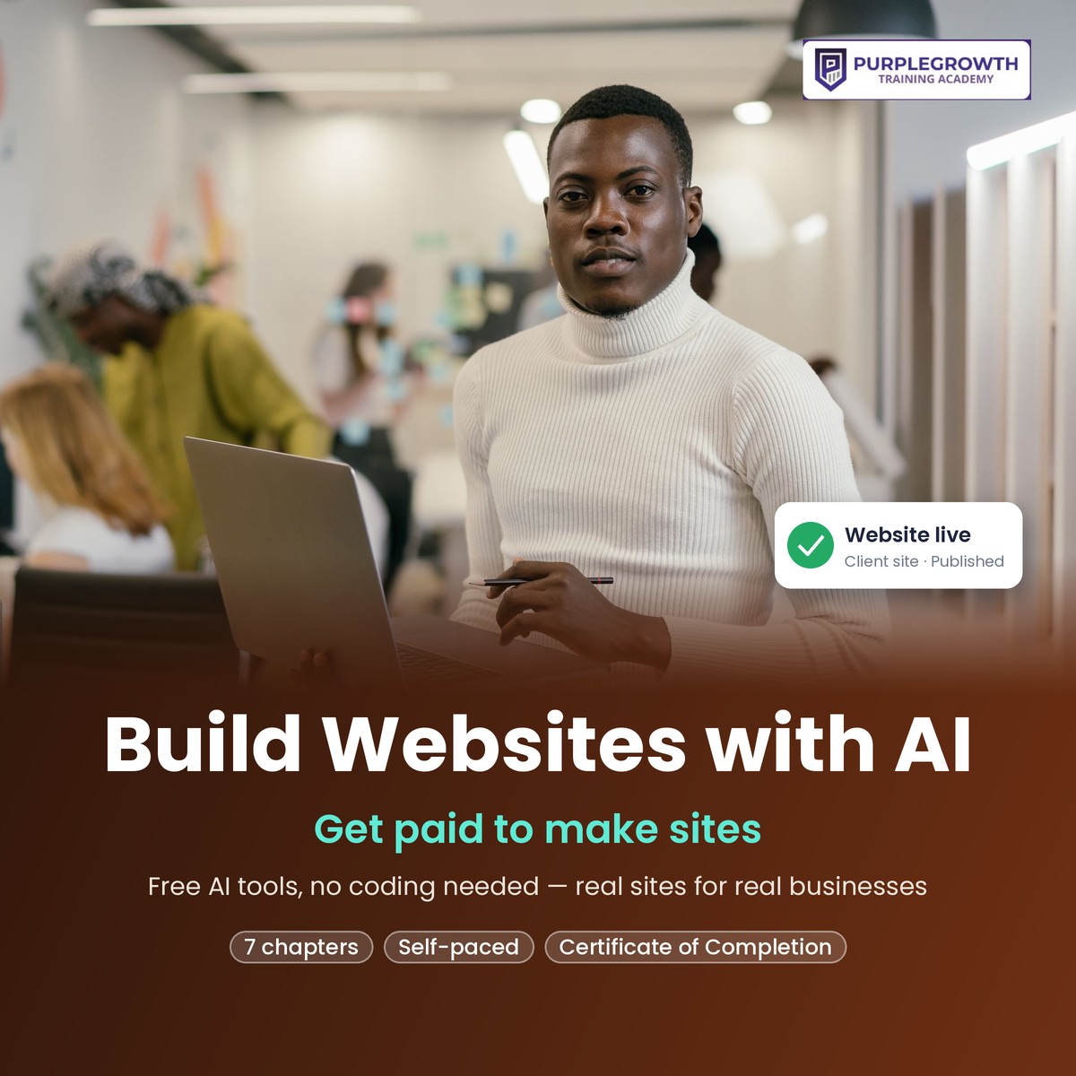 Build Websites with AI course: get paid to make sites